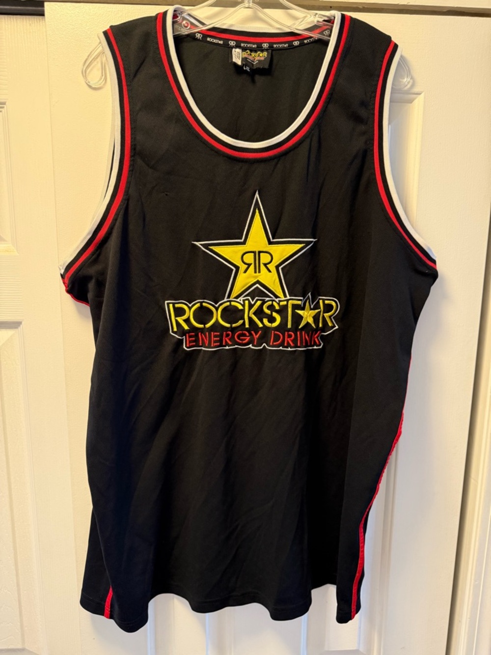 Rockstar Energy Drink Men's Black Logo Basketball Jersey